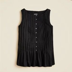J Crew Pintuck Cotton Poplin Top